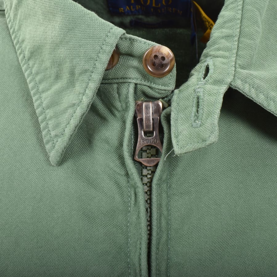 Image number 4 for Ralph Lauren Logo Overshirt Green