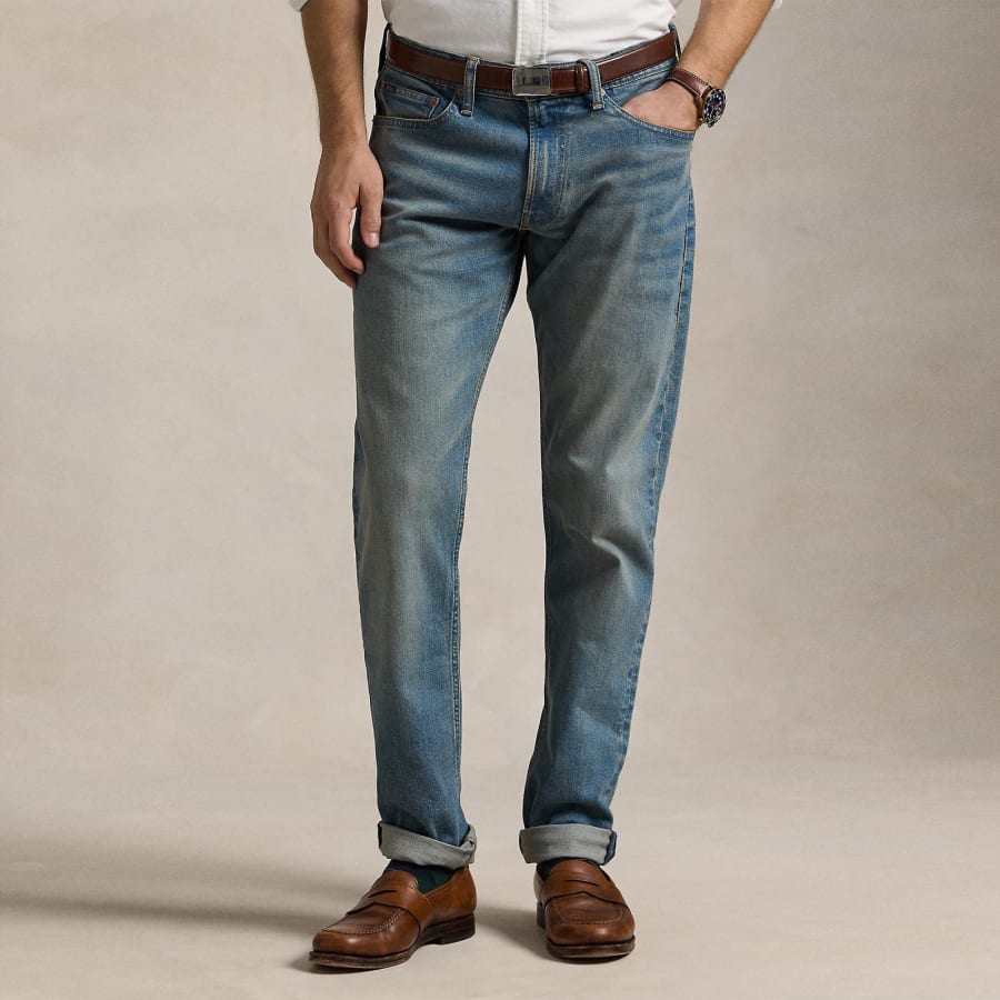 Image number 5 for Ralph Lauren Parkside Act Tapered Fit Jeans Blue