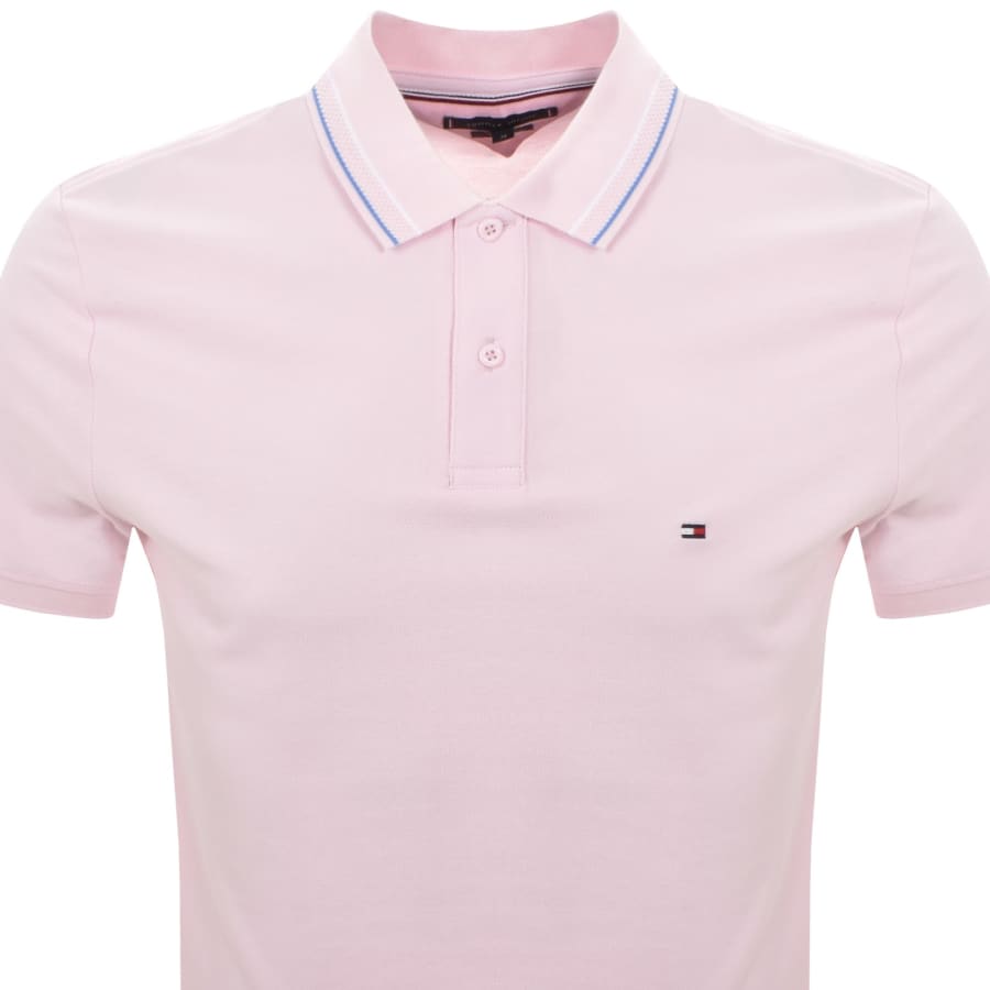 Image number 2 for Tommy Hilfiger Placket Interest Polo Pink