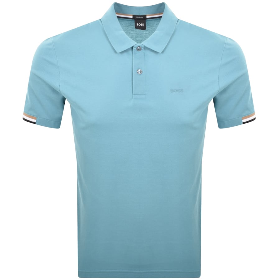Image number 1 for BOSS Parlay 147 Mercerised Polo Blue