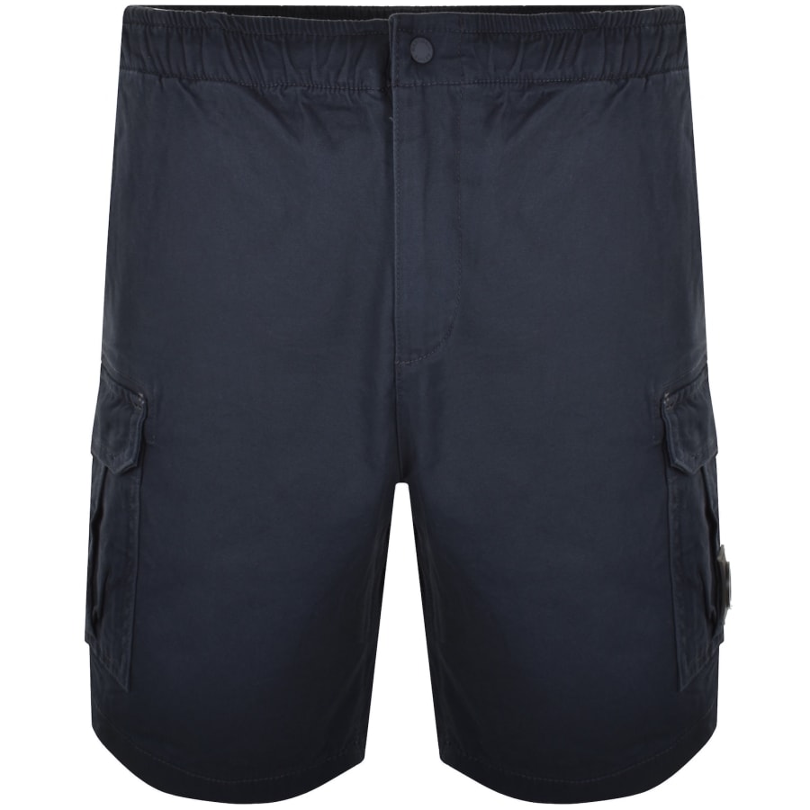 Image number 2 for Marshall Artist Gaberdine Cargo Shorts Navy
