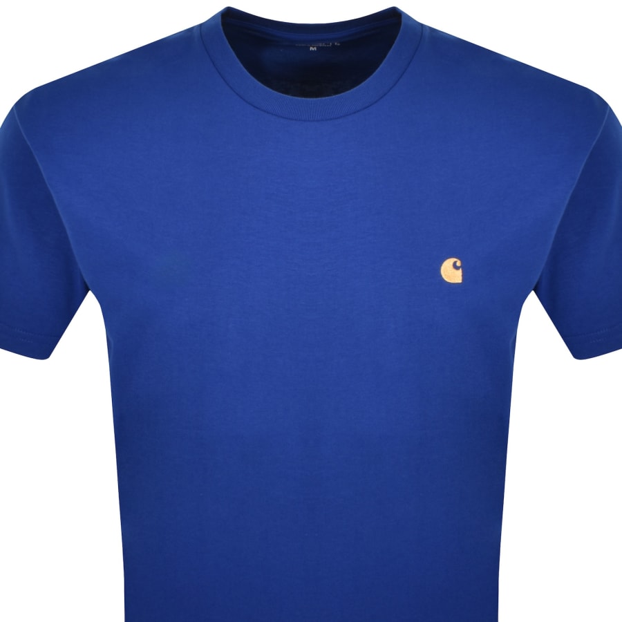 Image number 2 for Carhartt WIP Chase Short Sleeved T Shirt Blue