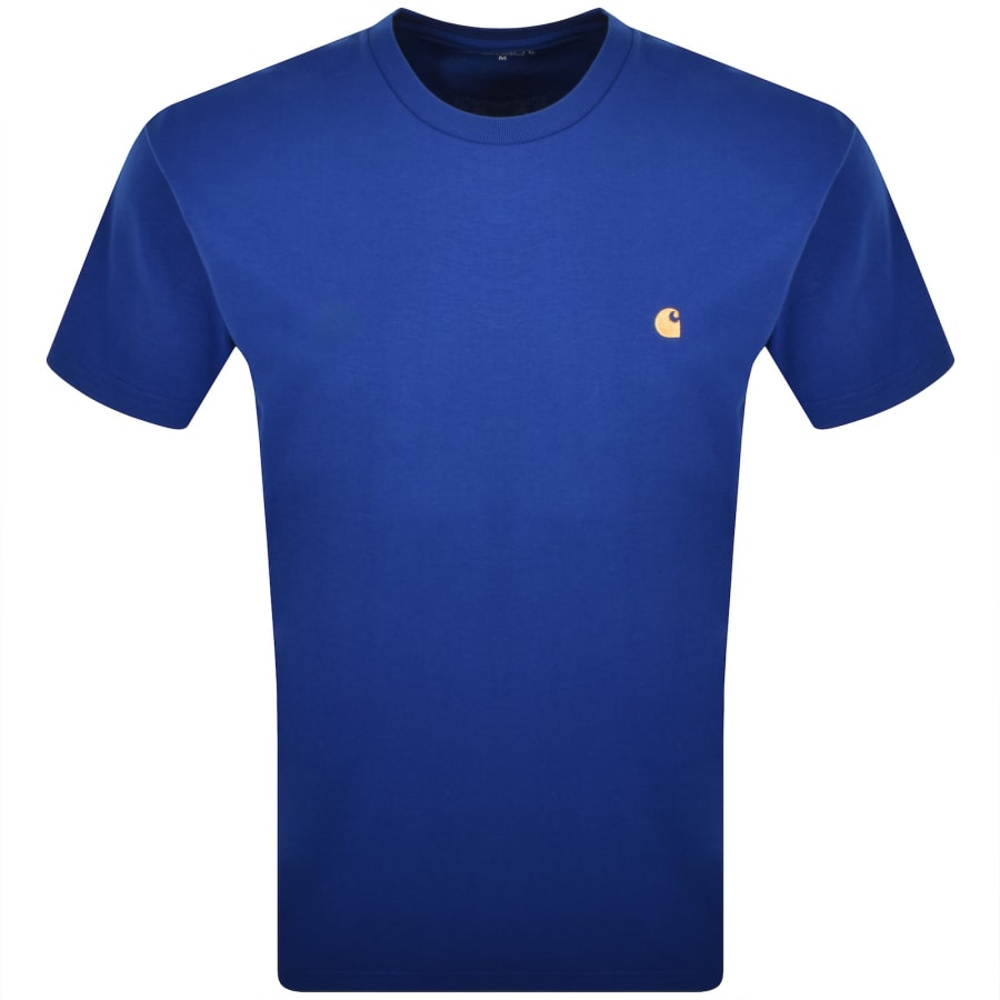 Image number 1 for Carhartt WIP Chase Short Sleeved T Shirt Blue