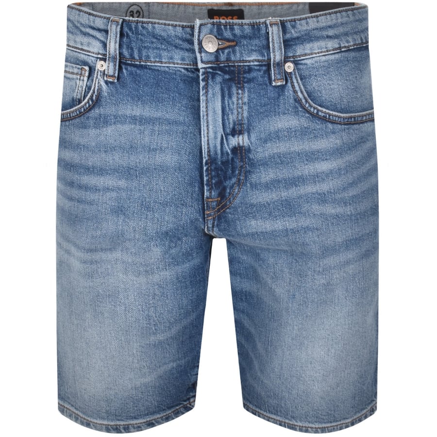 Image number 2 for BOSS Re Maine Regular Fit Denim Shorts Blue