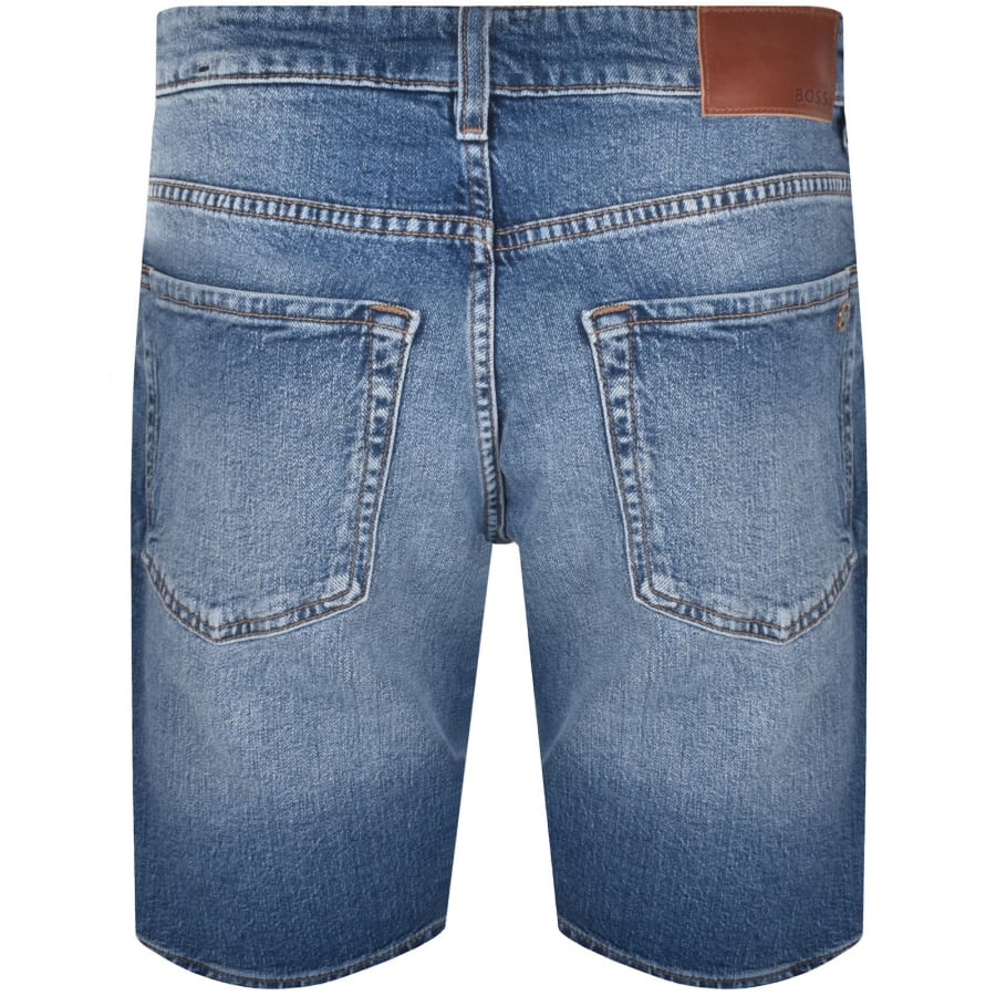 Image number 3 for BOSS Re Maine Regular Fit Denim Shorts Blue