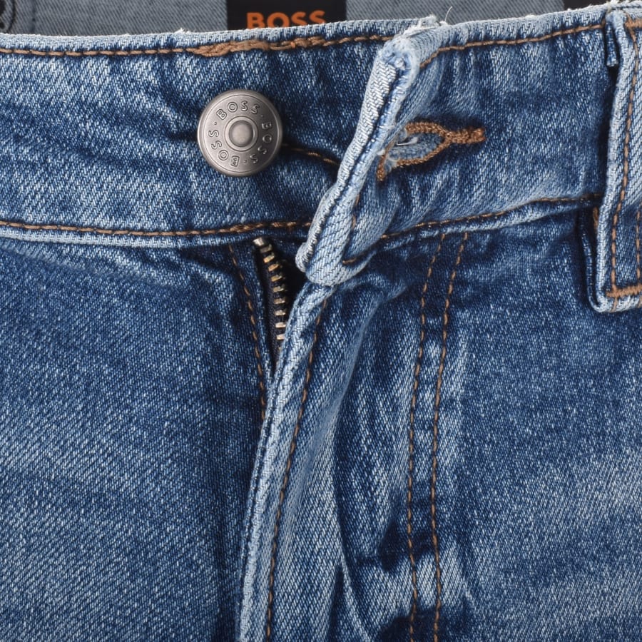 Image number 5 for BOSS Re Maine Regular Fit Denim Shorts Blue