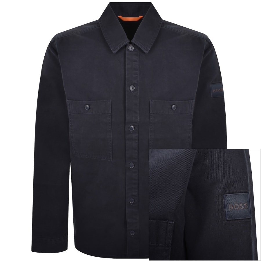 Image number 1 for BOSS Locky 2 Overshirt Dark Blue