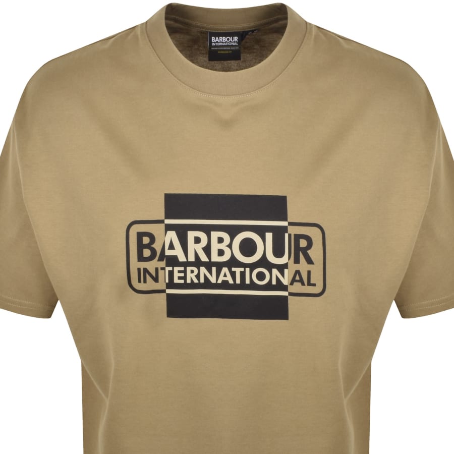 Image number 2 for Barbour International Divide Graphic T Shirt Khaki