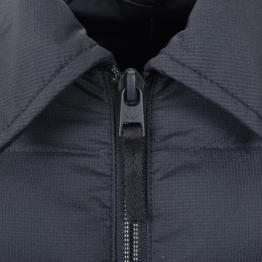 Image number 4 for Fred Perry Collared Insulated Jacket Dark Airforce