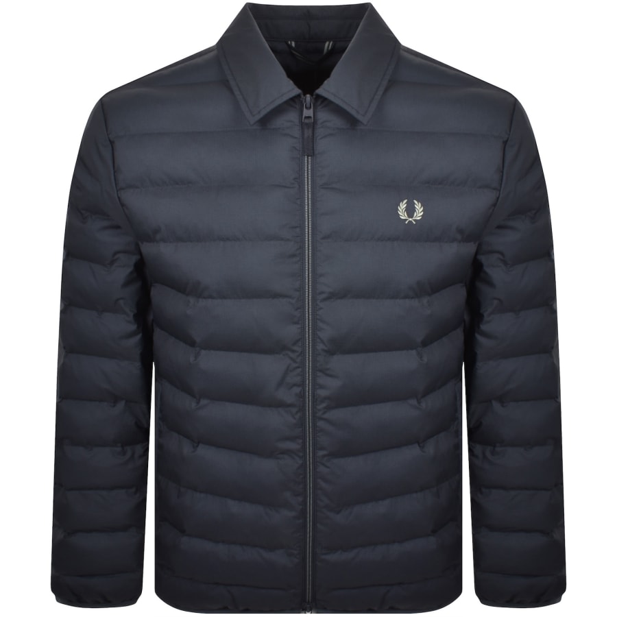Image number 1 for Fred Perry Collared Insulated Jacket Dark Airforce