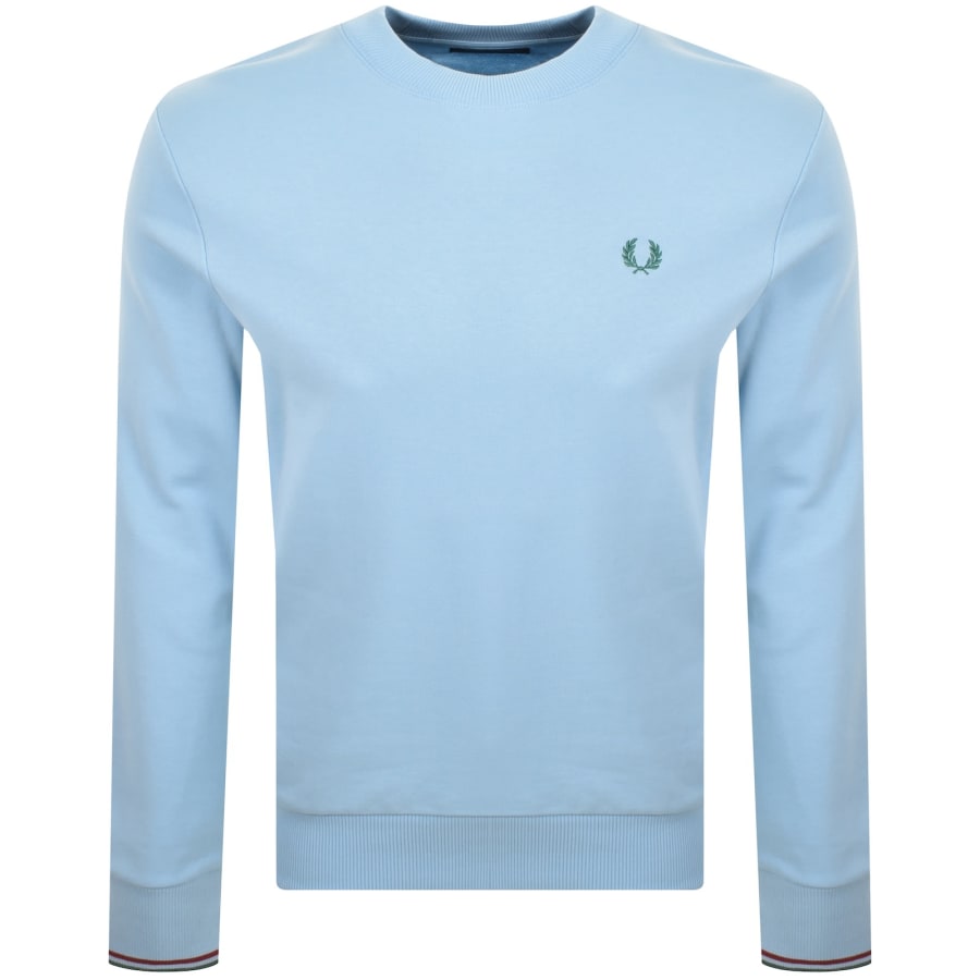 Image number 1 for Fred Perry Crew Neck Sweatshirt Track Blue