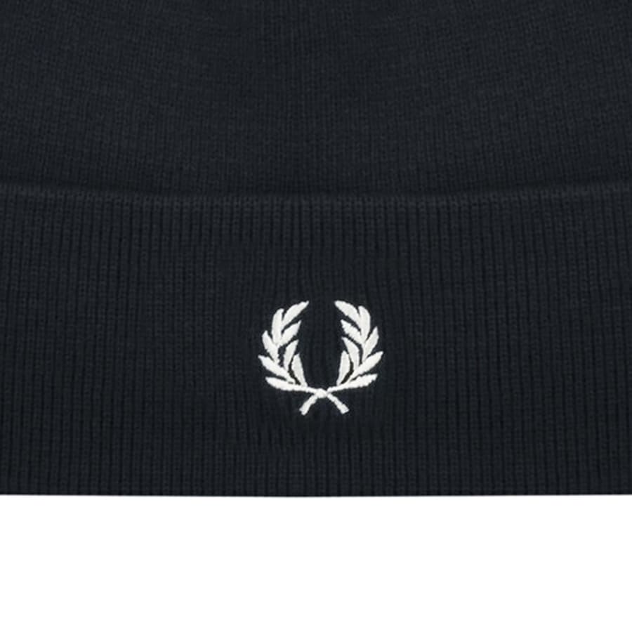 Image number 3 for Fred Perry Classic Beanie Hat Navy