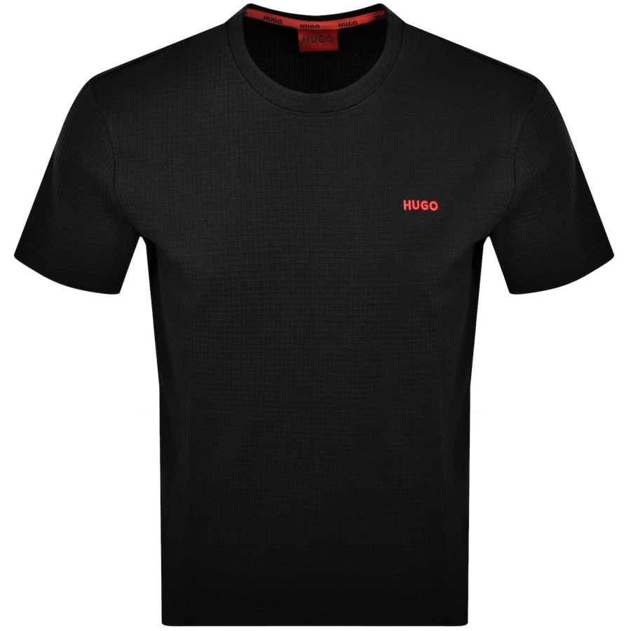 Image number 1 for HUGO Austin Waffle T Shirt Black