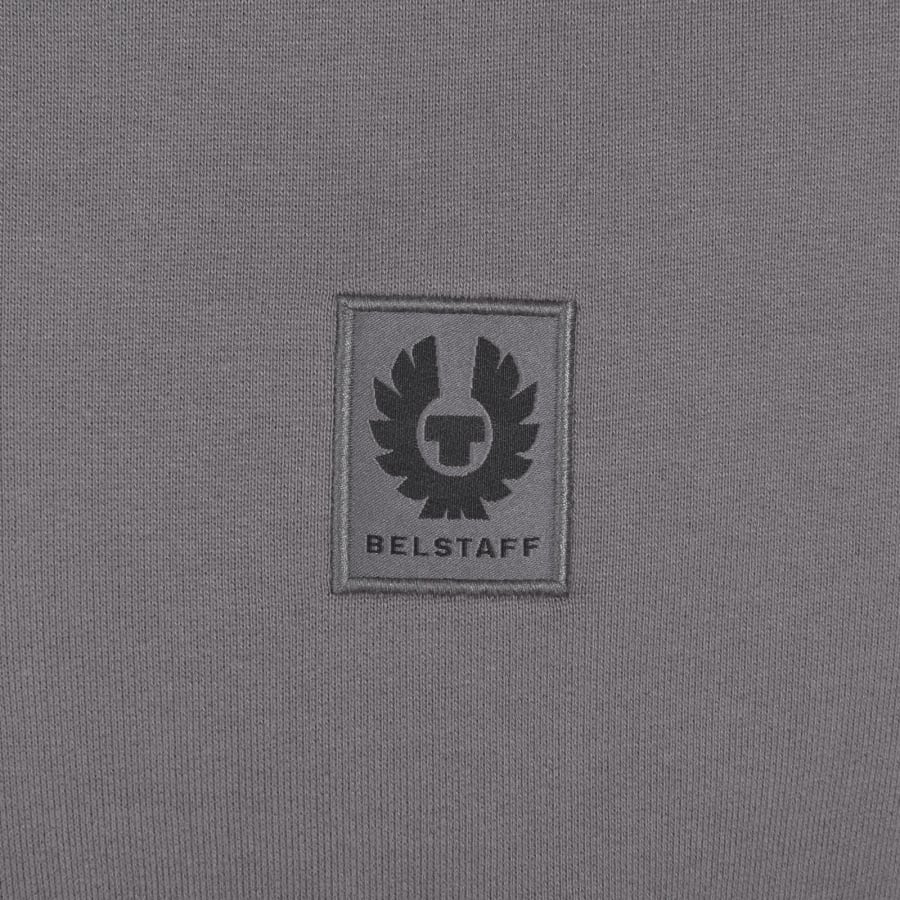 Image number 3 for Belstaff Quarter Zip Sweatshirt Tornado Grey