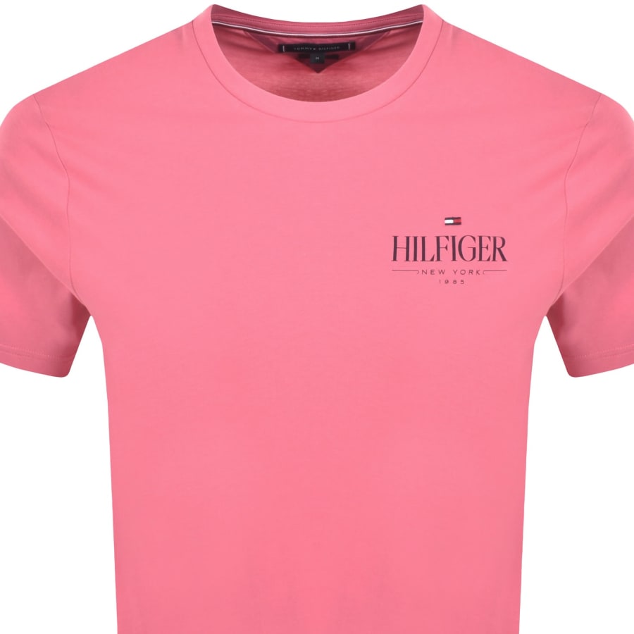 Image number 2 for Tommy Hilfiger Stack T Shirt Pink