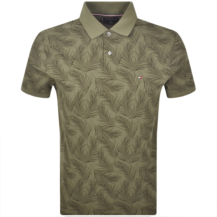 Image number 1 for Tommy Hilfiger Leaf Polo T Shirt Green