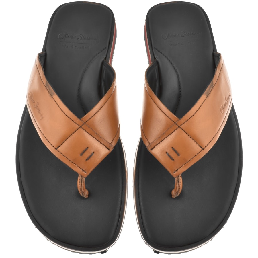 Image number 1 for Oliver Sweeney Saltash Flip Flops Brown