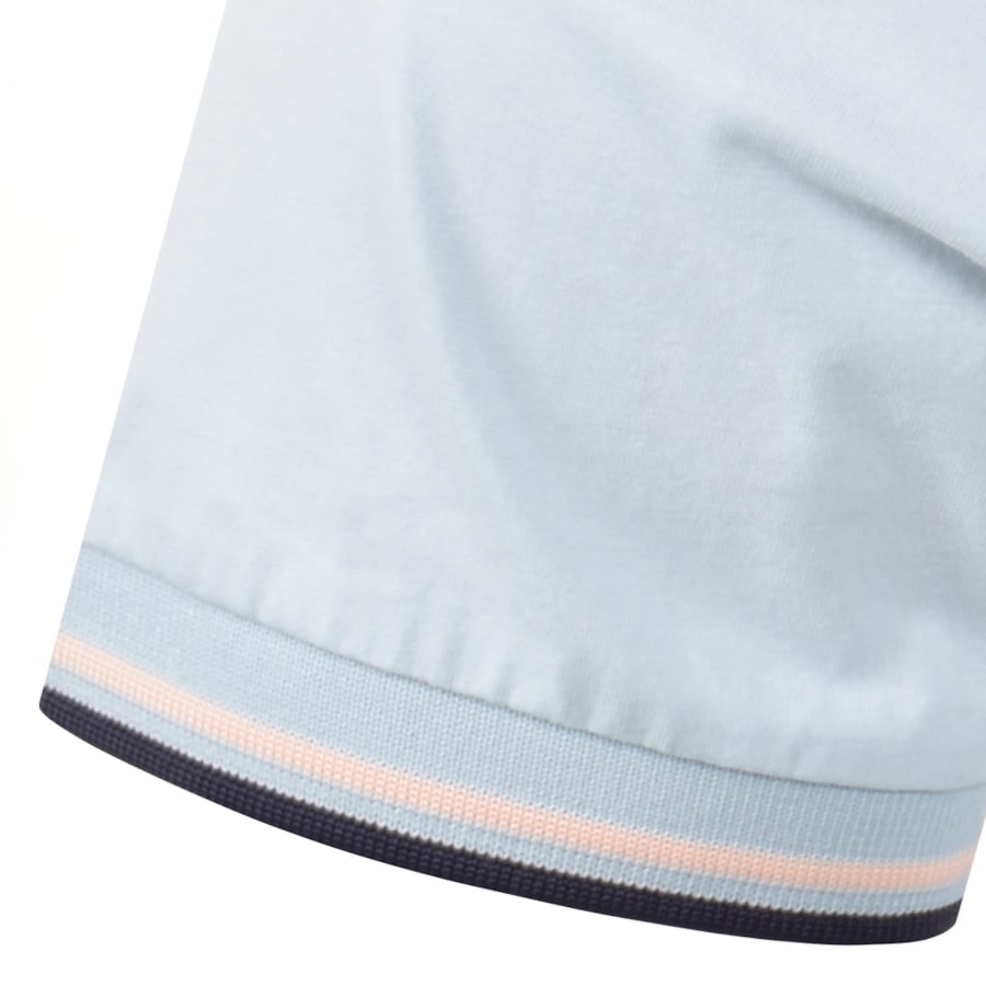 Image number 4 for Fred Perry Twin Tipped T Shirt Light Ice Blue