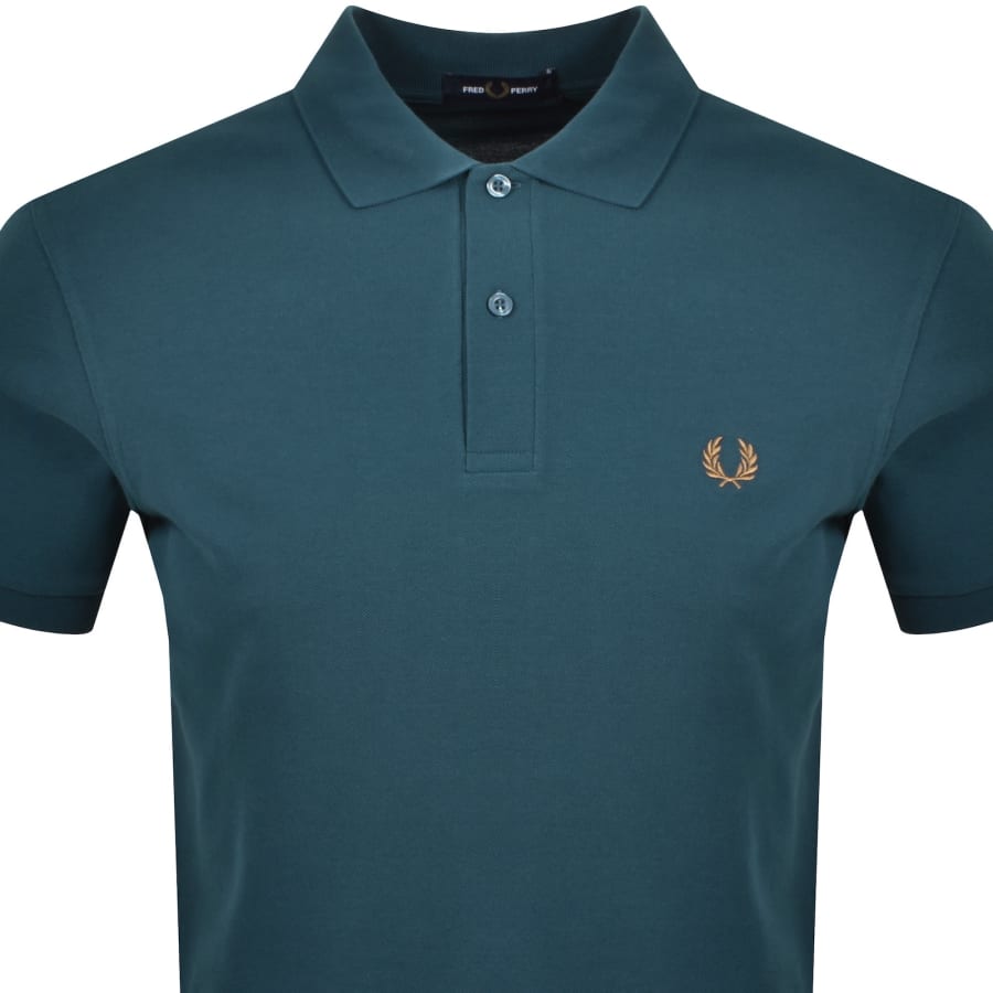 Image number 2 for Fred Perry Plain Polo T Shirt Dark Petrol