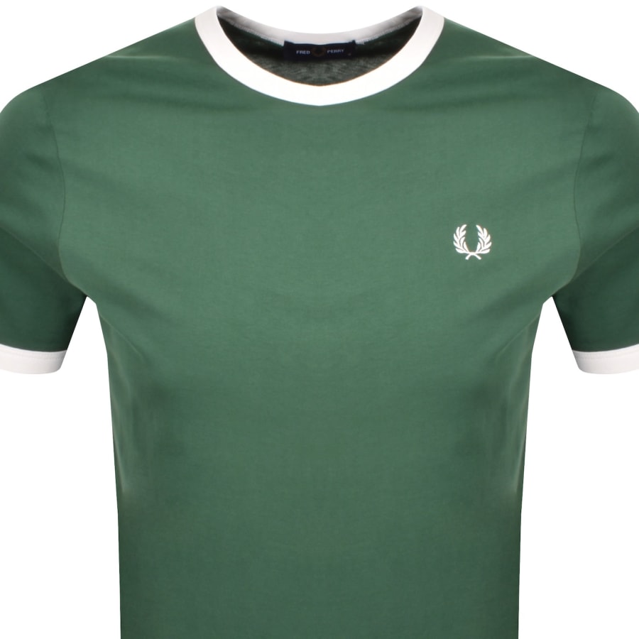 Image number 2 for Fred Perry Ringer T Shirt Sport Green