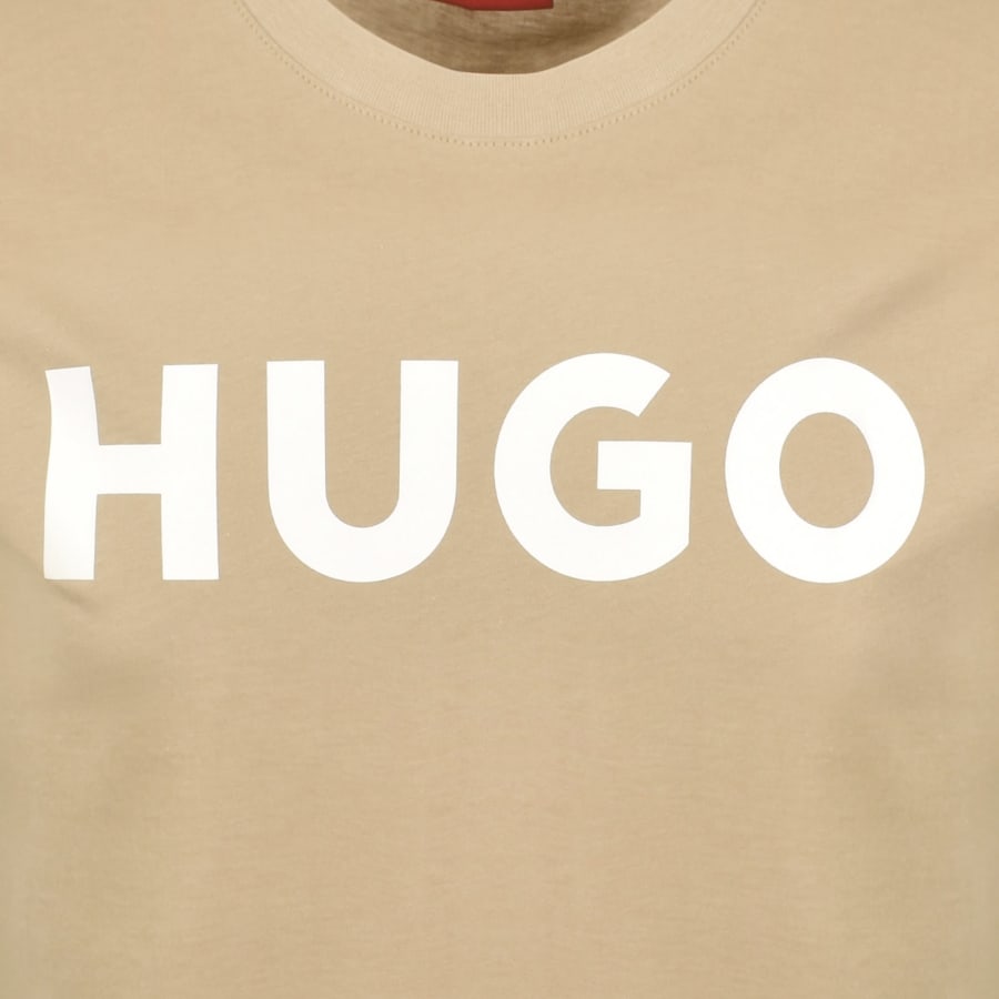 Image number 3 for HUGO Dulivio Crew Neck T Shirt Beige