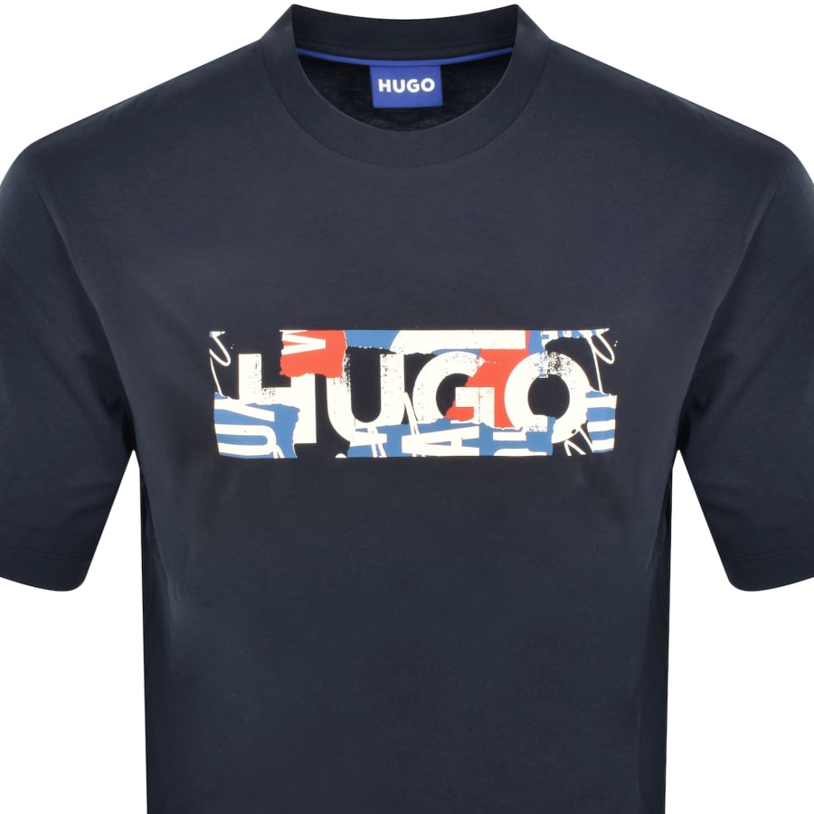Image number 2 for HUGO Blue Nugix T Shirt Navy