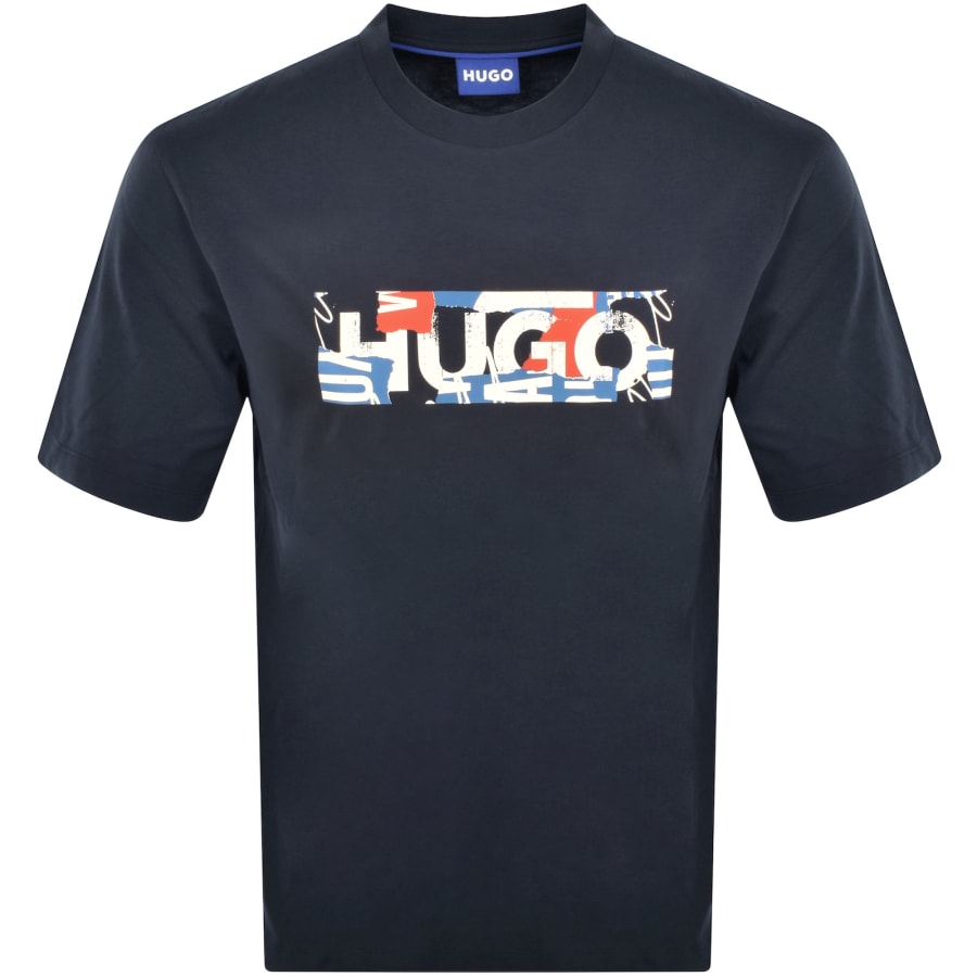 Image number 1 for HUGO Blue Nugix T Shirt Navy