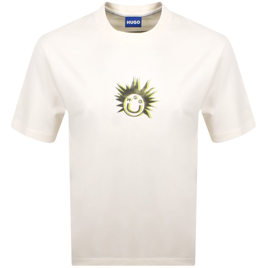 Image number 2 for HUGO Blue Nylix T Shirt Cream