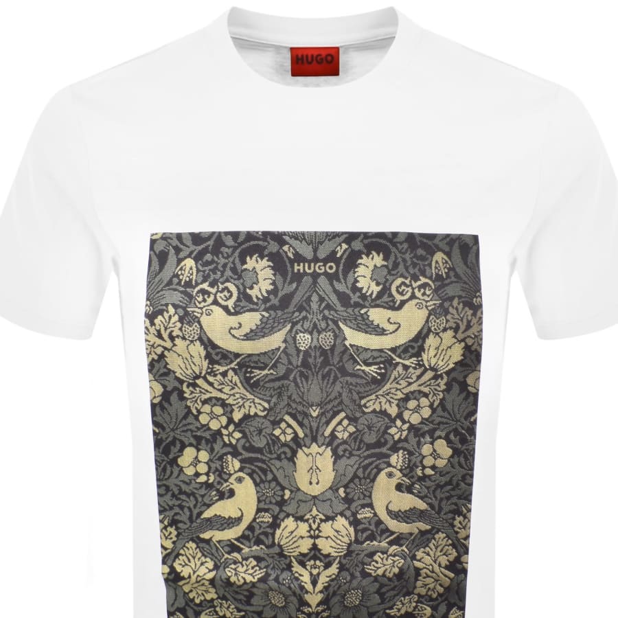Image number 2 for HUGO Dipasly Crew Neck T Shirt White
