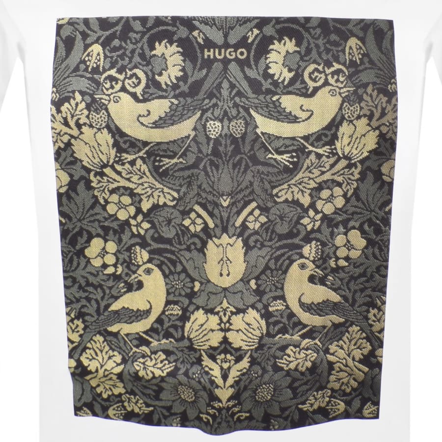 Image number 3 for HUGO Dipasly Crew Neck T Shirt White