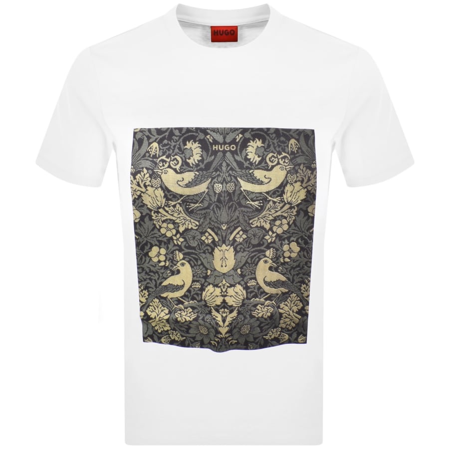 Image number 1 for HUGO Dipasly Crew Neck T Shirt White