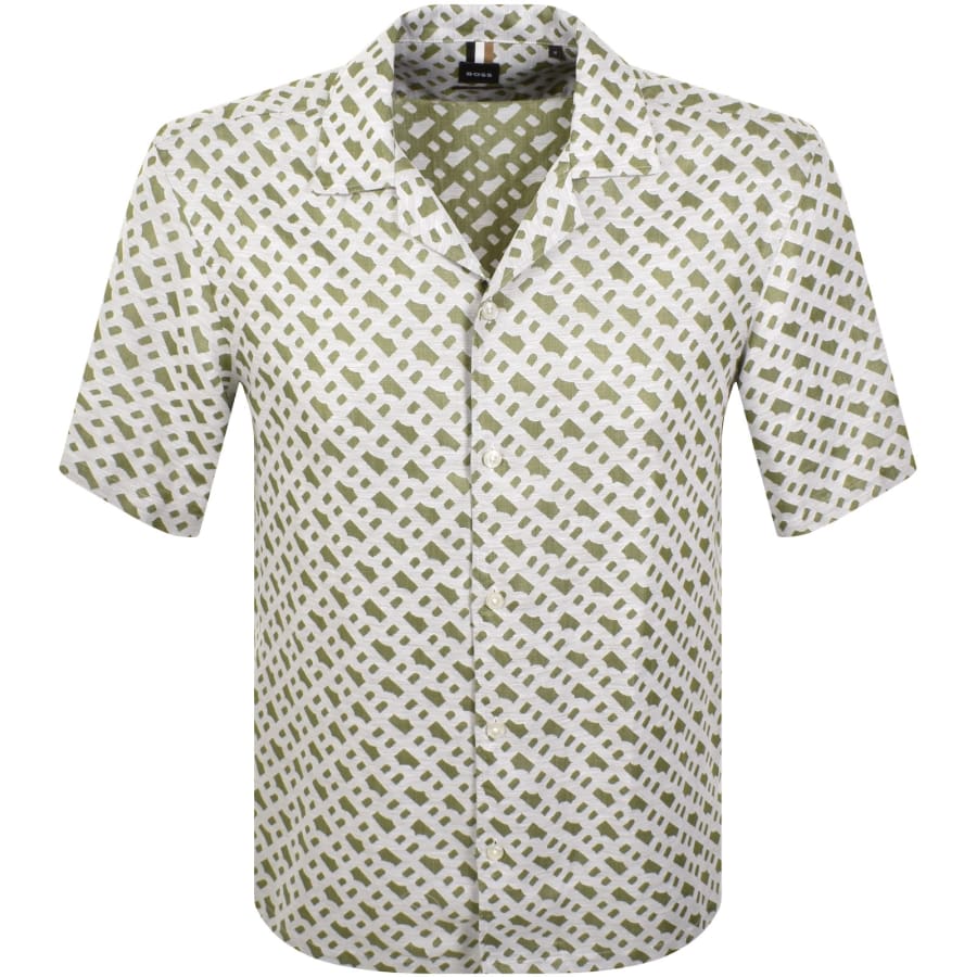 Image number 1 for BOSS Lars Short Sleeve Shirt Green