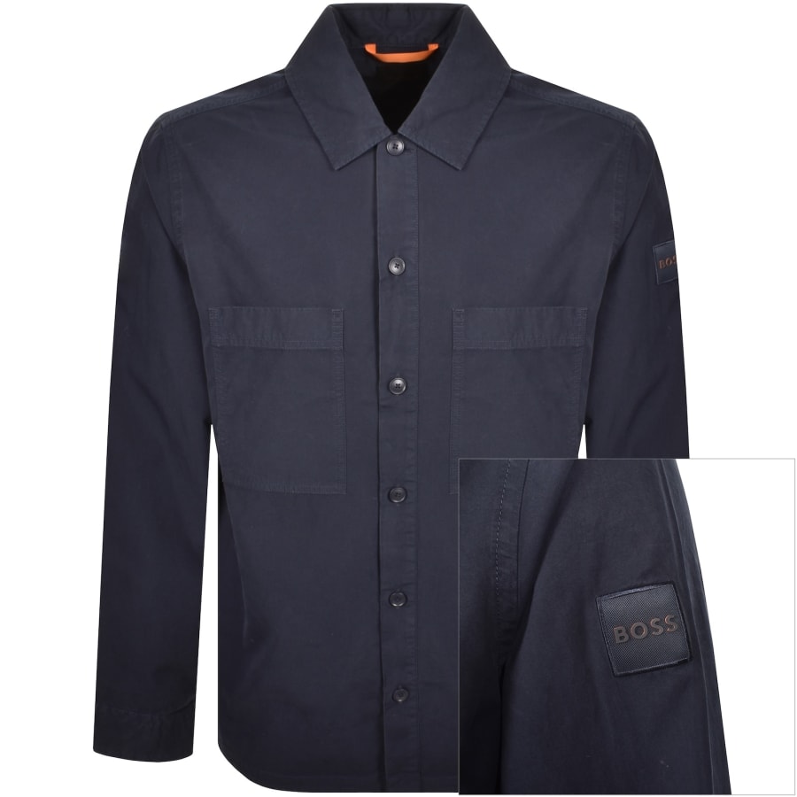 Image number 1 for BOSS Locky 2 Overshirt Dark Blue