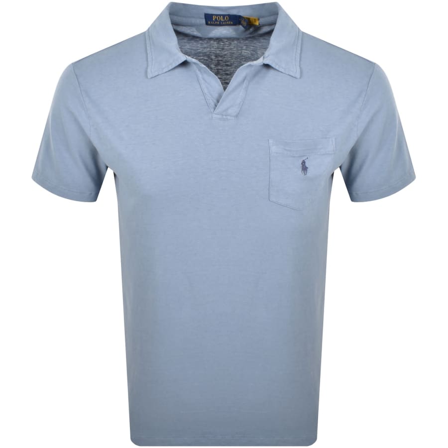 Image number 1 for Ralph Lauren Pocket Polo T Shirt Blue
