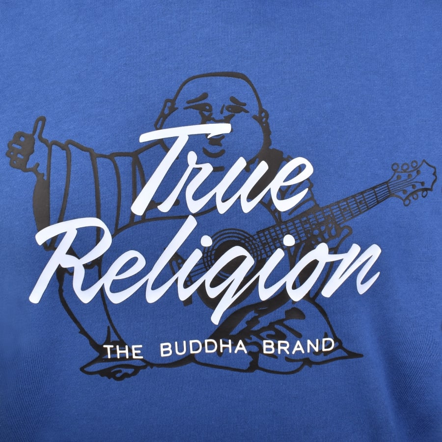 Image number 3 for True Religion Script Buddha Hoodie Pacific Blue