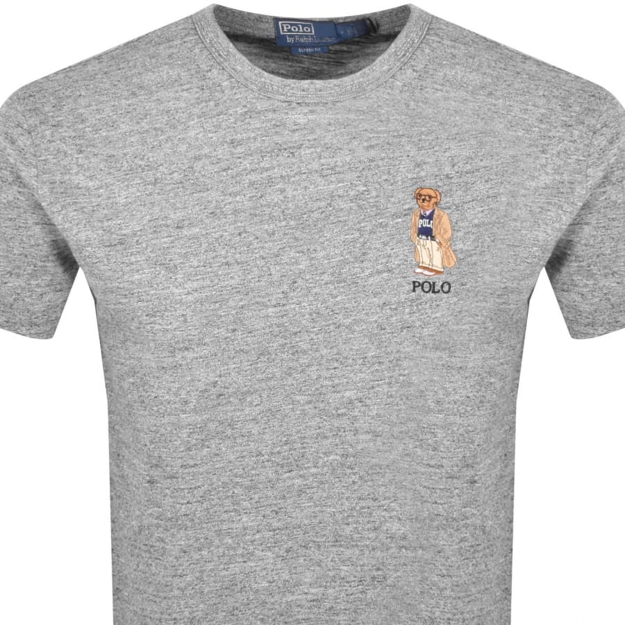 Image number 2 for Ralph Lauren Bear T Shirt Grey