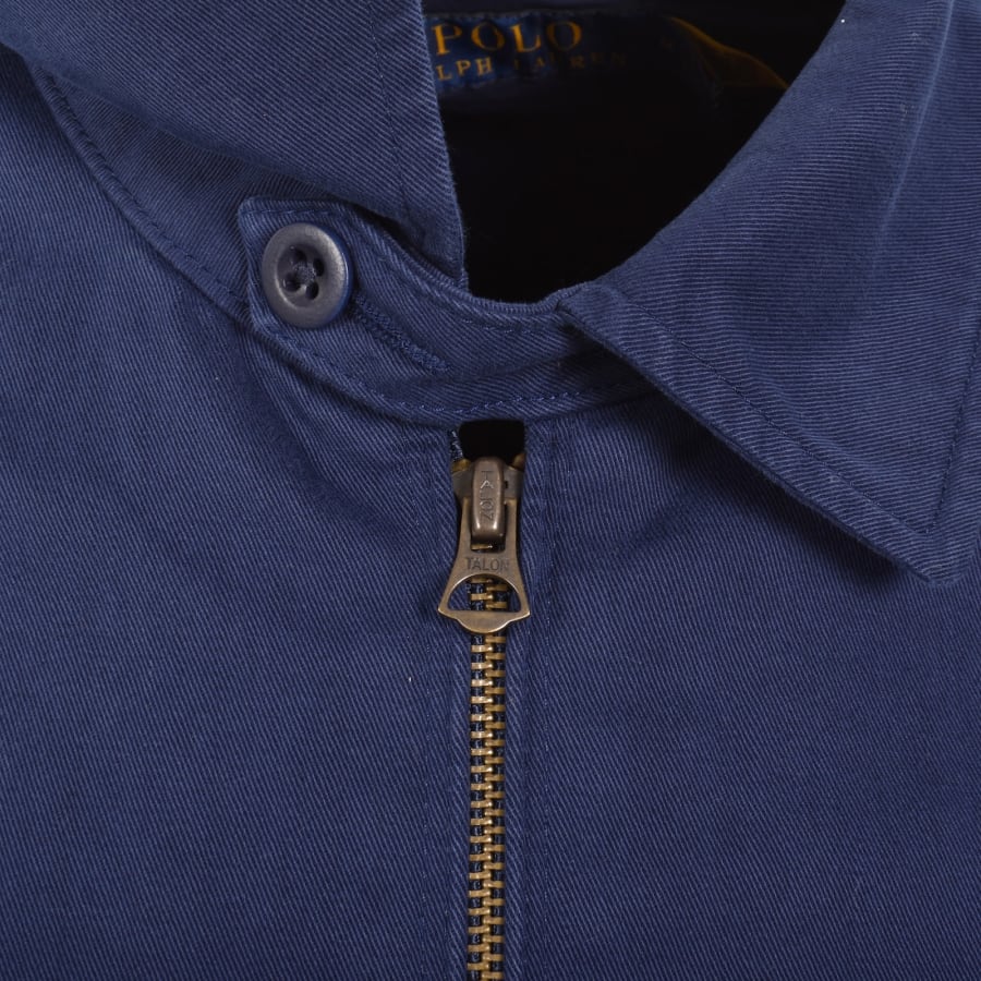 Image number 5 for Ralph Lauren Lined Bomber Jacket Navy