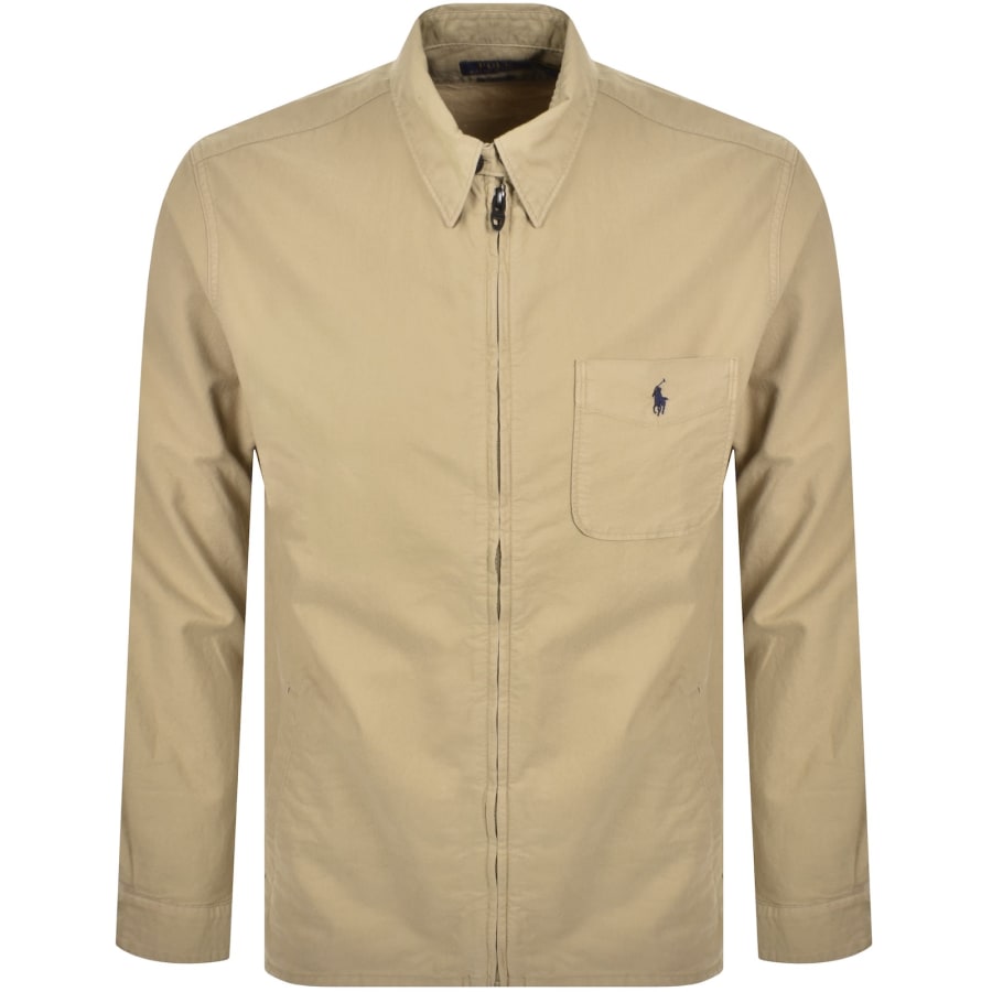 Image number 1 for Ralph Lauren Overshirt Surrey Tan Brown