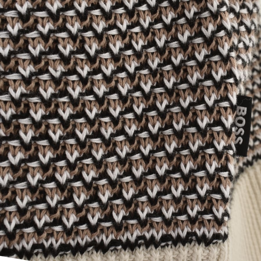 Image number 3 for BOSS Iconico Knit Polo Beige