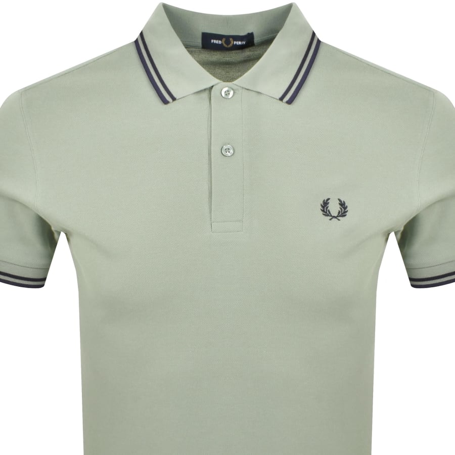 Image number 2 for Fred Perry Twin Tipped Polo T Shirt Green