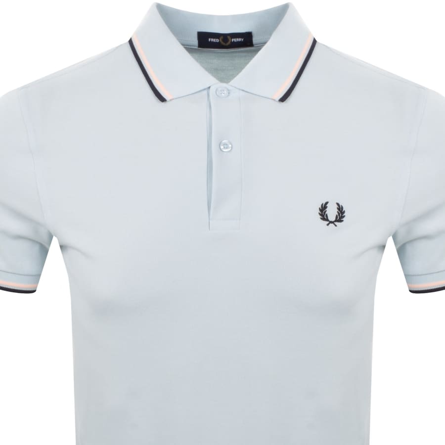 Image number 2 for Fred Perry Twin Tipped Polo T Shirt Blue