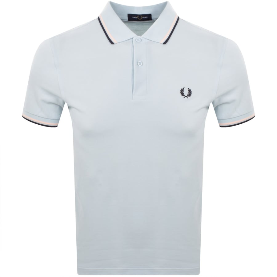 Image number 1 for Fred Perry Twin Tipped Polo T Shirt Blue