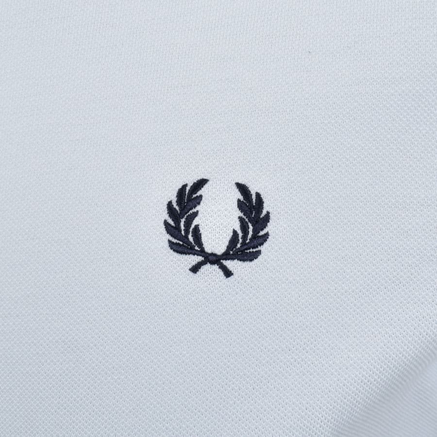 Image number 3 for Fred Perry Striped Cuff T Shirt Blue