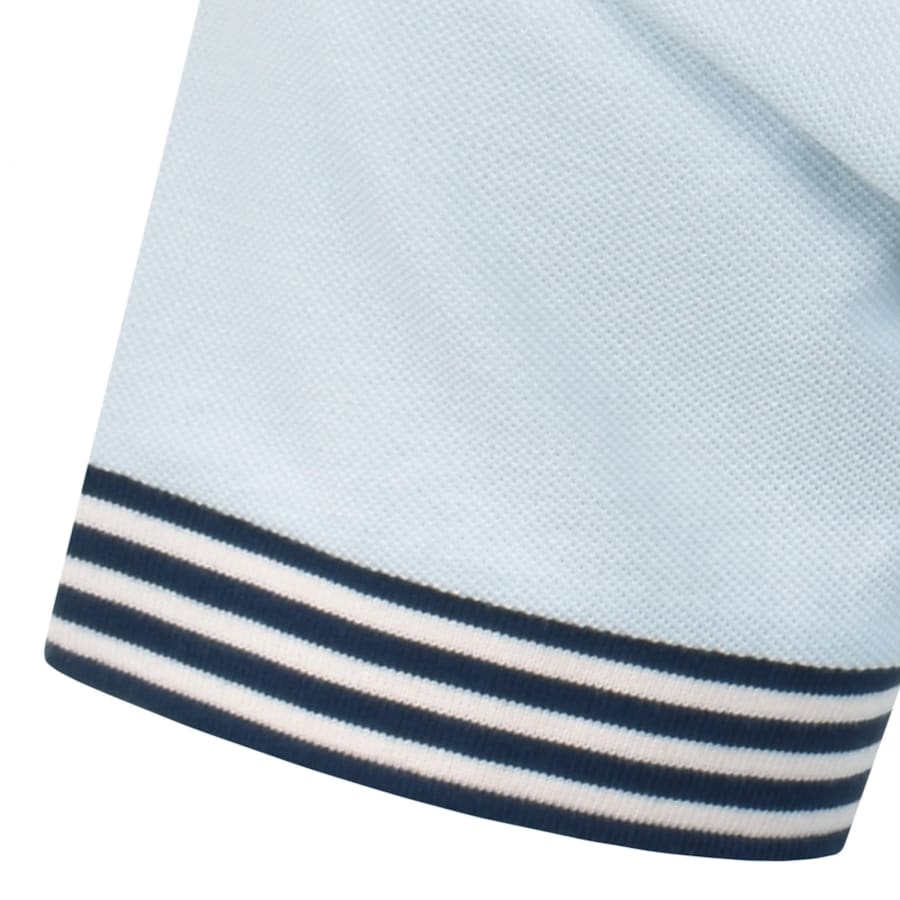 Image number 4 for Fred Perry Striped Cuff T Shirt Blue