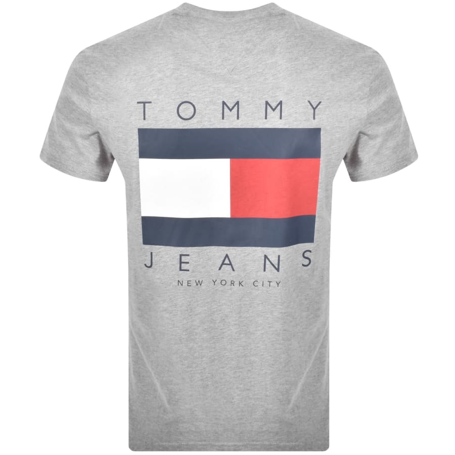 Image number 5 for Tommy Jeans Graphic Backprint T Shirt Grey