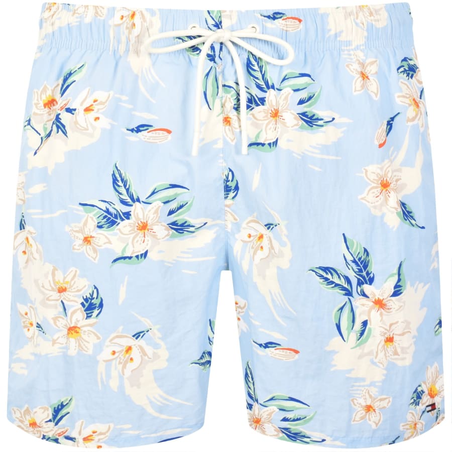 Image number 1 for Tommy Hilfiger Palm Tropic Swim Shorts Blue