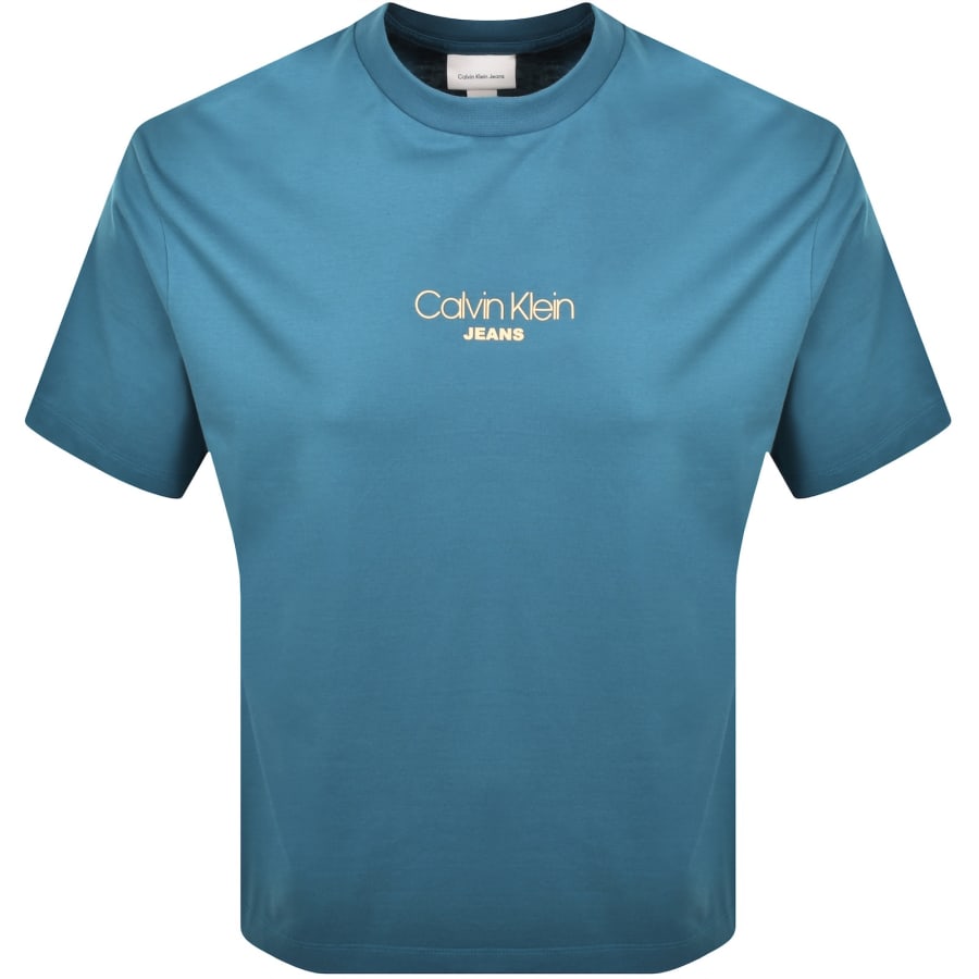 Image number 1 for Calvin Klein Jeans Relaxed Fit T Shirt Blue