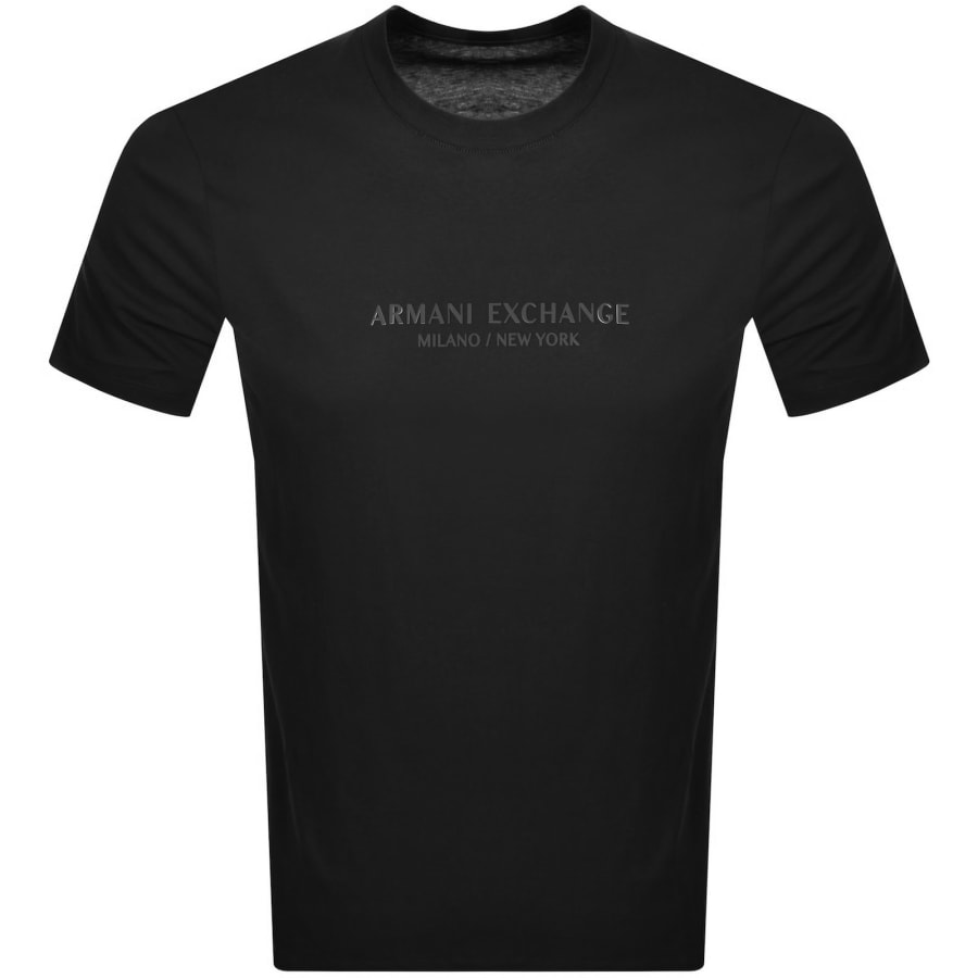 Image number 1 for Armani Exchange Regular Fit Logo T Shirt Black