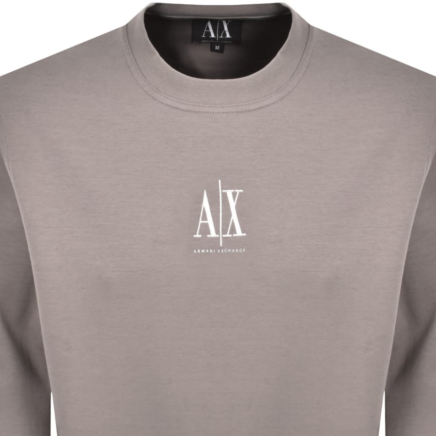 Image number 2 for Armani Exchange Logo Sweatshirt Driftwood