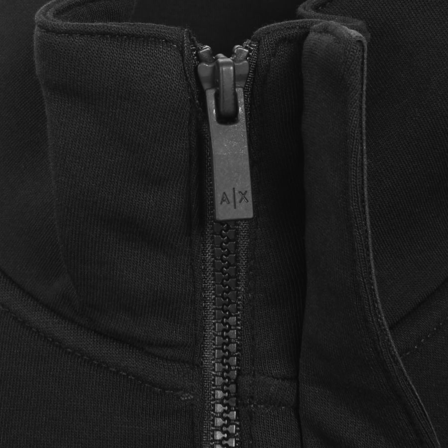 Image number 4 for Armani Exchange Quarter Zip Sweatshirt Black